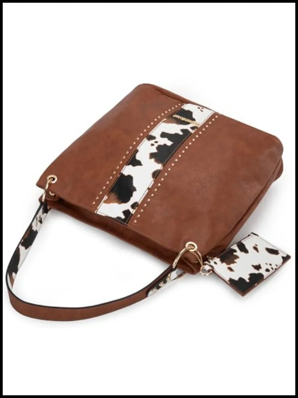 Faux Leather Hobo Bag with Back Zipper Pocket and Coin Wallet
